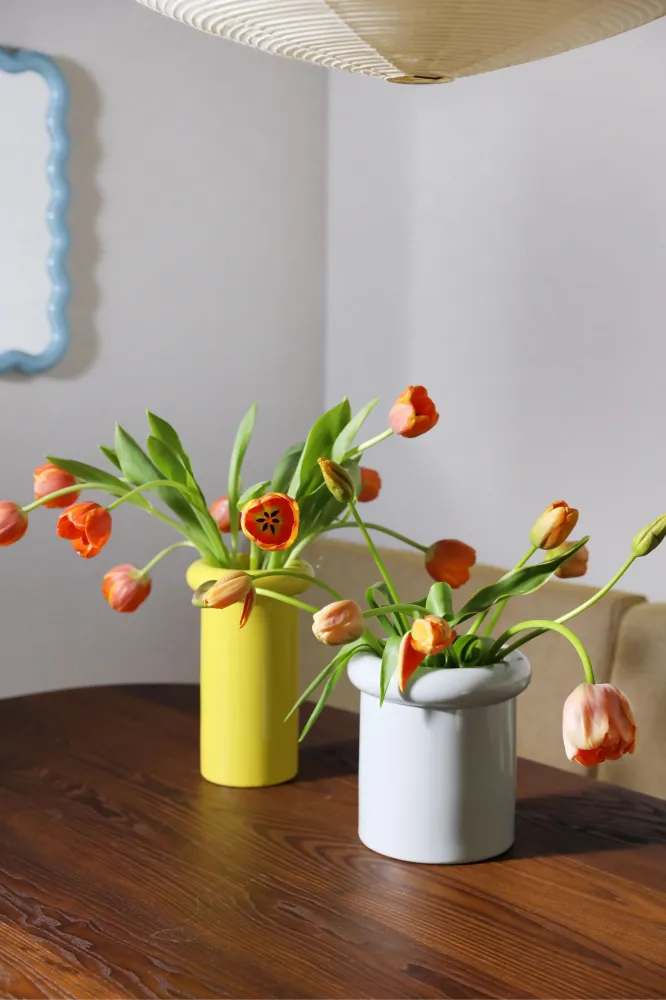 Vase TURBAN grau