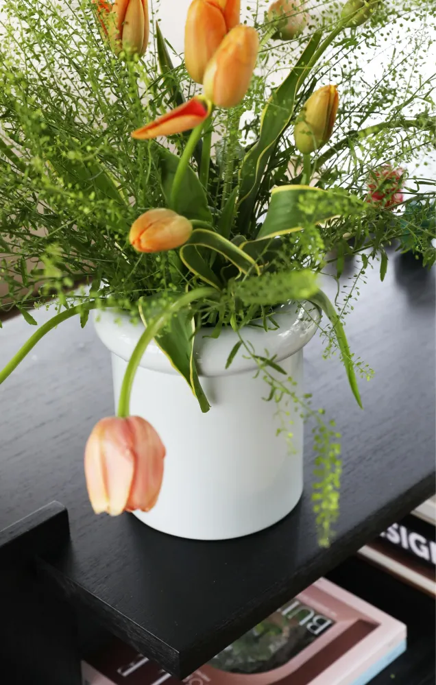 Vase TURBAN grau
