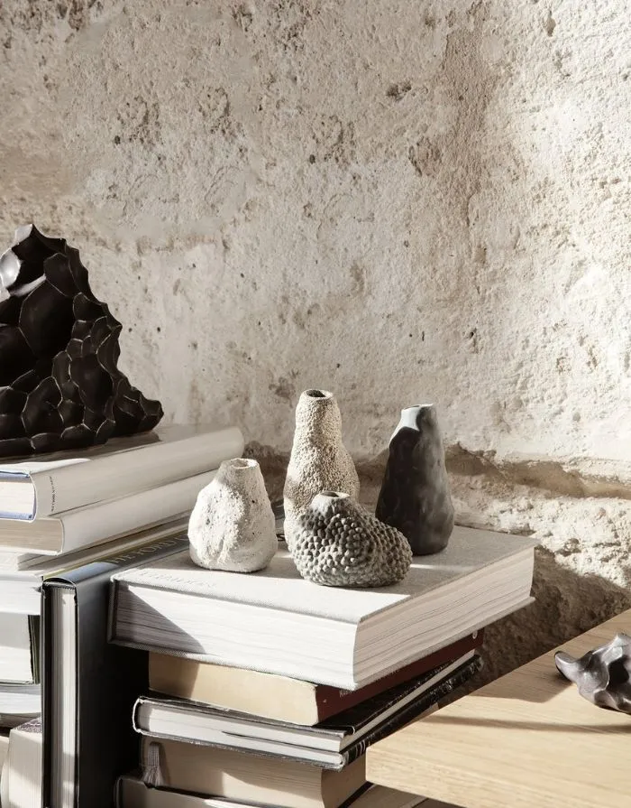 Vase Vulca Mini I Grau