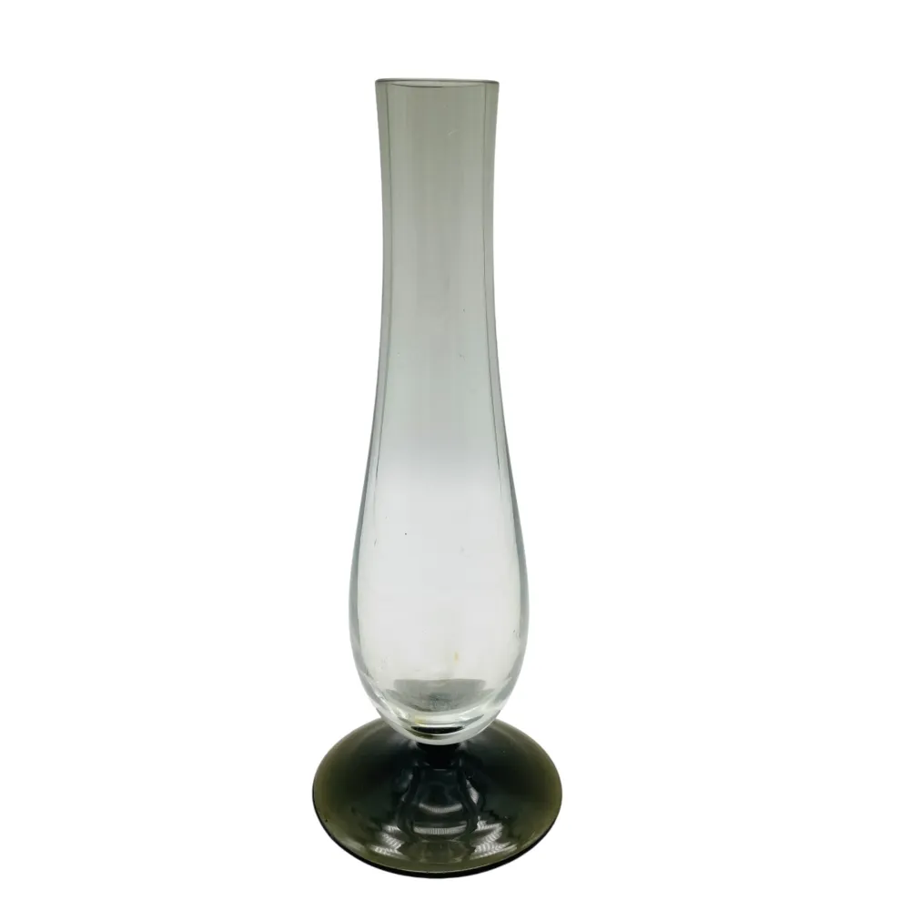 Vintage Rauchglas Vase 50er 60er 70er Jahre 22 cm Blumenvase Dekoration Glas