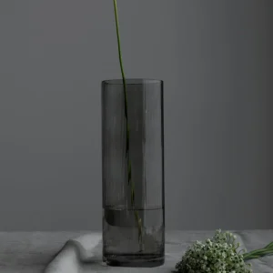 Windlicht Vase Ramsjö smoke Rauchglas 35 cm Storefactory