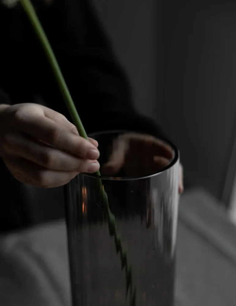 Windlicht Vase Ramsjö smoke Rauchglas 35 cm Storefactory