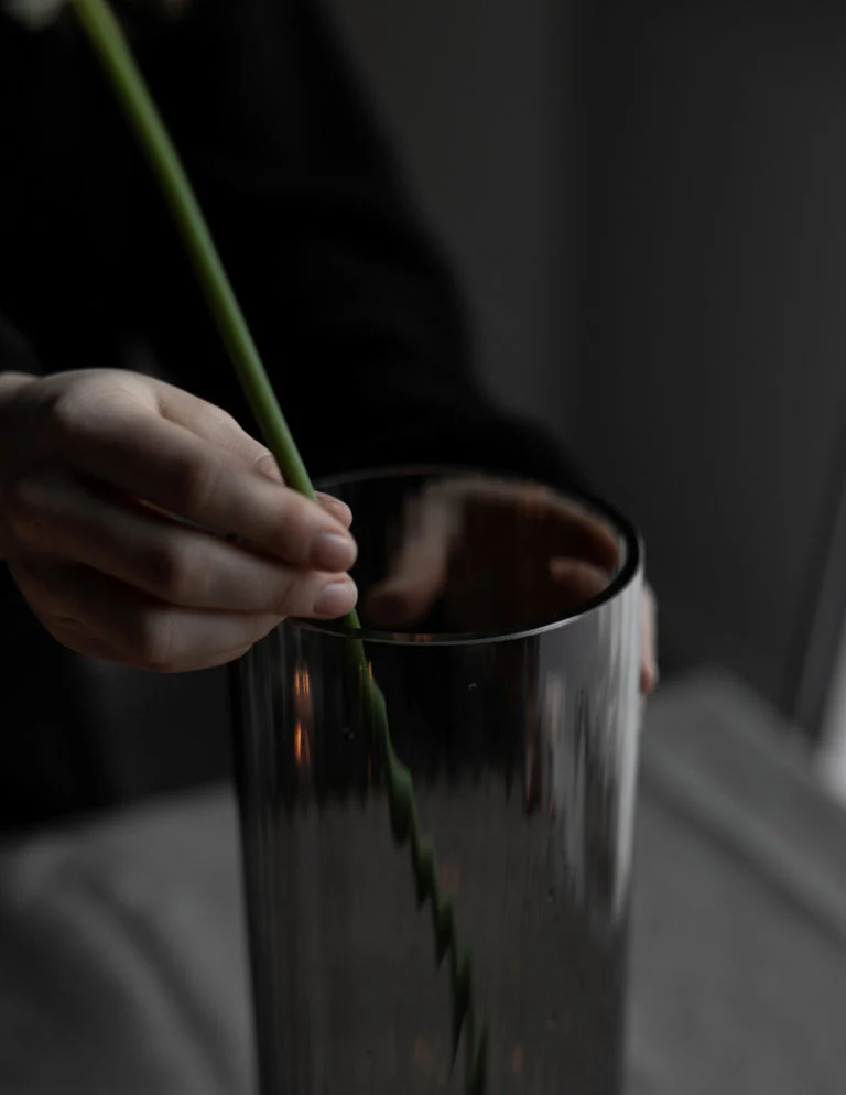 Windlicht Vase Ramsjö smoke Rauchglas 35 cm Storefactory