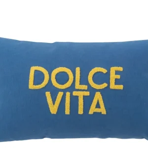 Kussen Dolce Vita Katoen Blauw/Geel