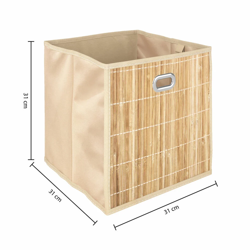 5five Simply Smart Aufbewahrungskorb Mix N Modul Latte, Materialmix, Beige, 31 x 31 cm, 155967A