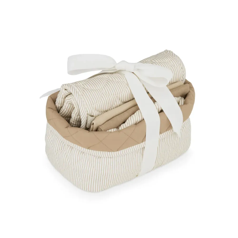 Baby-Geschenkset, kleine - Classic Stripes Camel