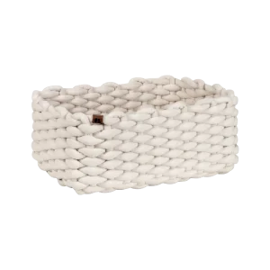BASKET Aufbewahrungskorb Weiss M - 35x25x14cm