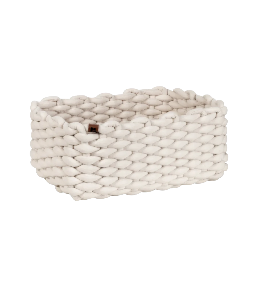 BASKET Aufbewahrungskorb Weiss M - 35x25x14cm