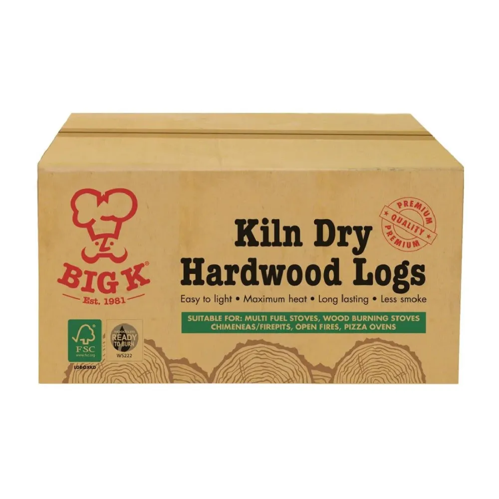Big K ofengetrocknete Hartholzscheite, Kiste mit 8 kg – FJ728