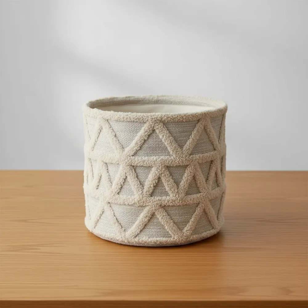 Boho Aufbewahrungskorb klein – dekorativer Korb Ø 30cm