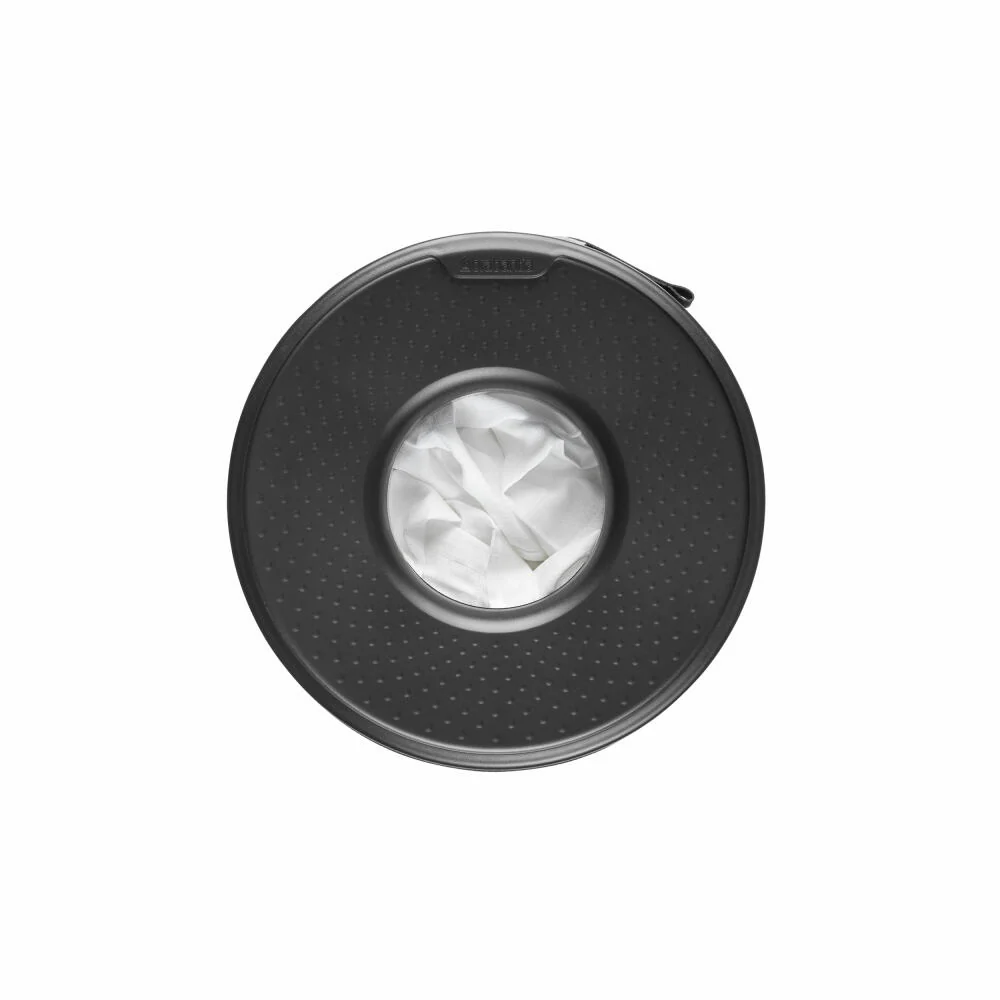 Brabantia Wäschebox Selector, Wäschekorb, Wäschesammler, Stahl / Kunststoff, White / Dark Grey, 35 L, 304866