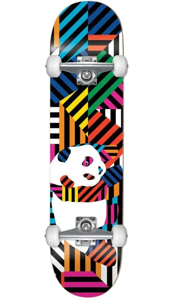 Enjoi Panda Stripes 7.75 Soft Top Complete Skateboard