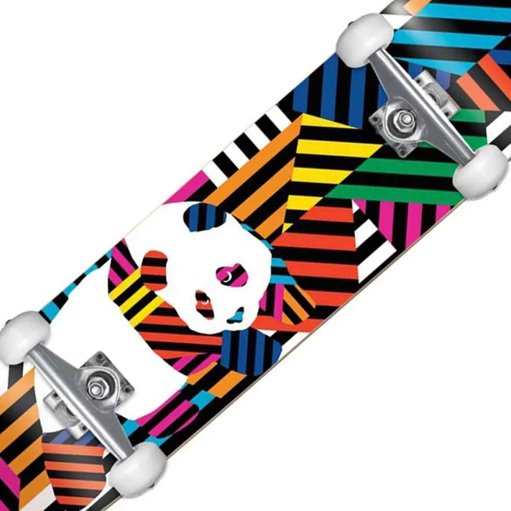 Enjoi Panda Stripes 7.75 Soft Top Complete Skateboard