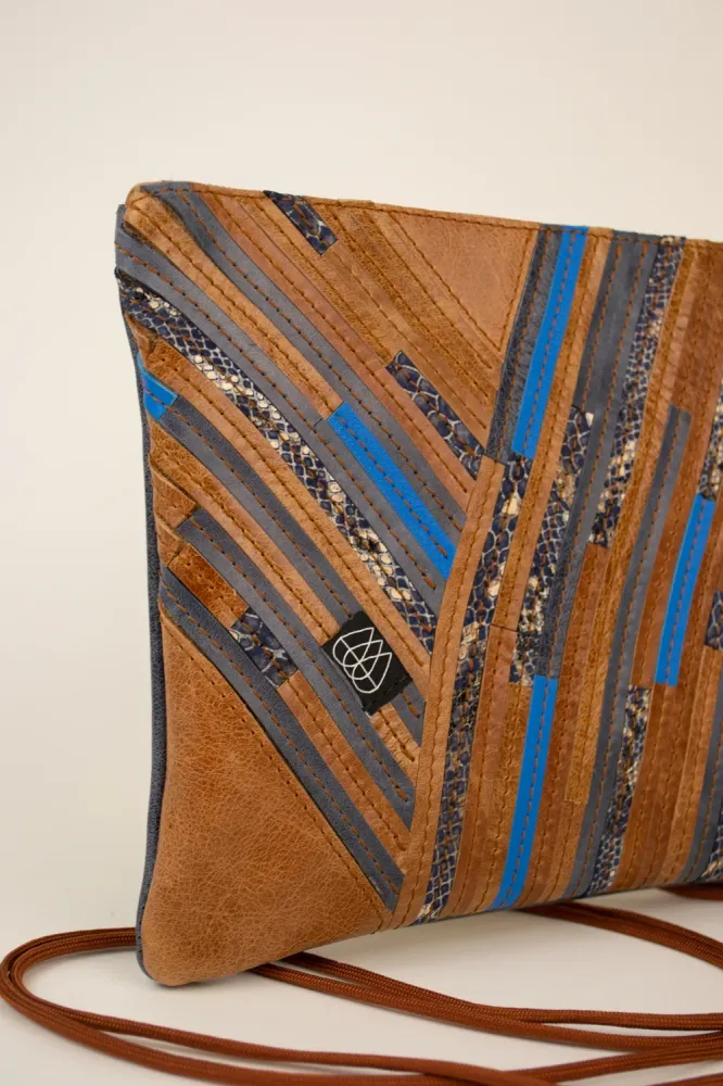 Festivaltasche Crazy Stripes / Blue / Medium