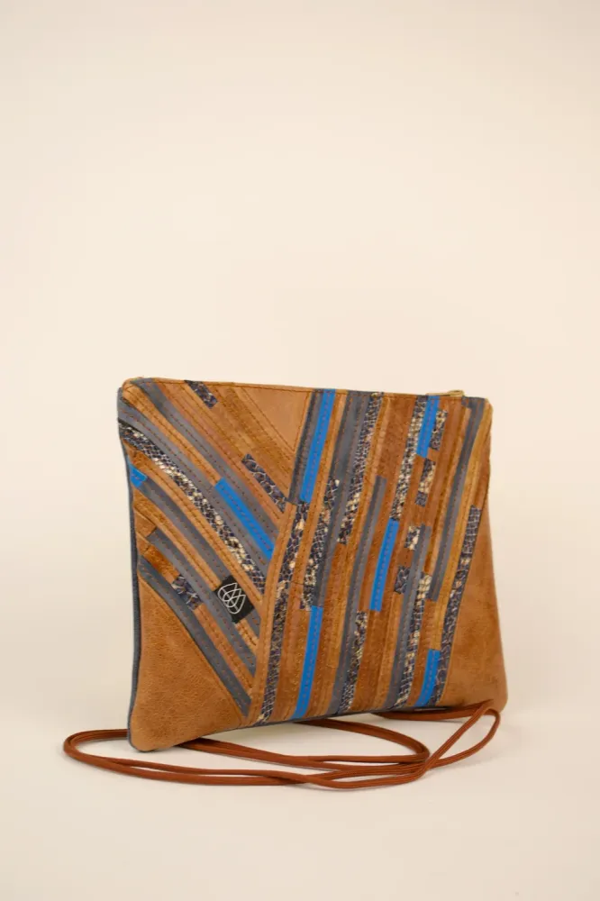 Festivaltasche Crazy Stripes / Blue / Medium