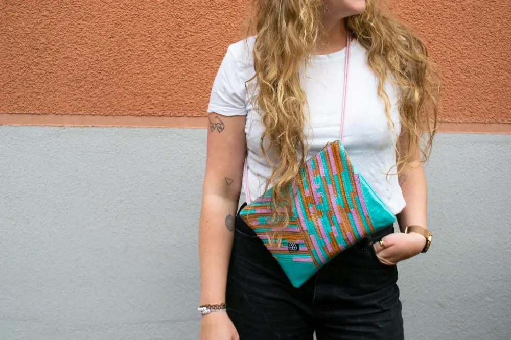 Festivaltasche Crazy Stripes / Bubblegum / Medium
