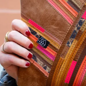 Festivaltasche Crazy Stripes / Dark Brown Leo / Medium