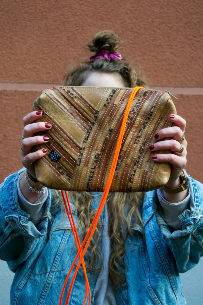 Festivaltasche Crazy Stripes / Leo Cappuccino / Large