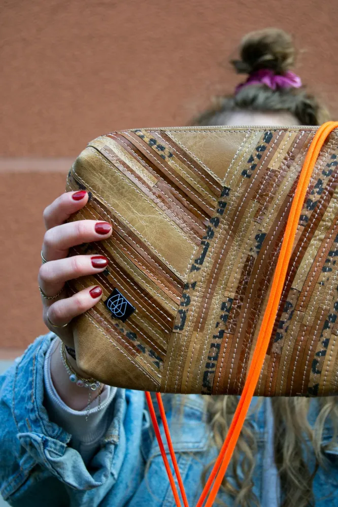 Festivaltasche Crazy Stripes / Leo Cappuccino / Large
