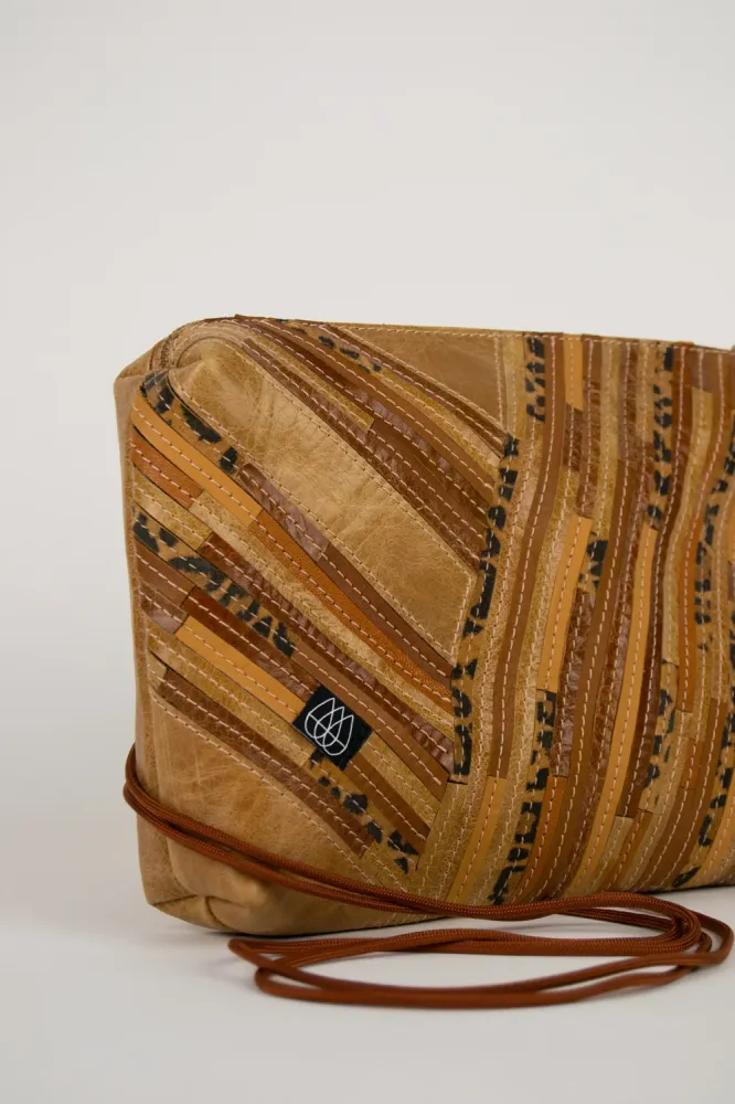 Festivaltasche Crazy Stripes / Leo Cappuccino / Large