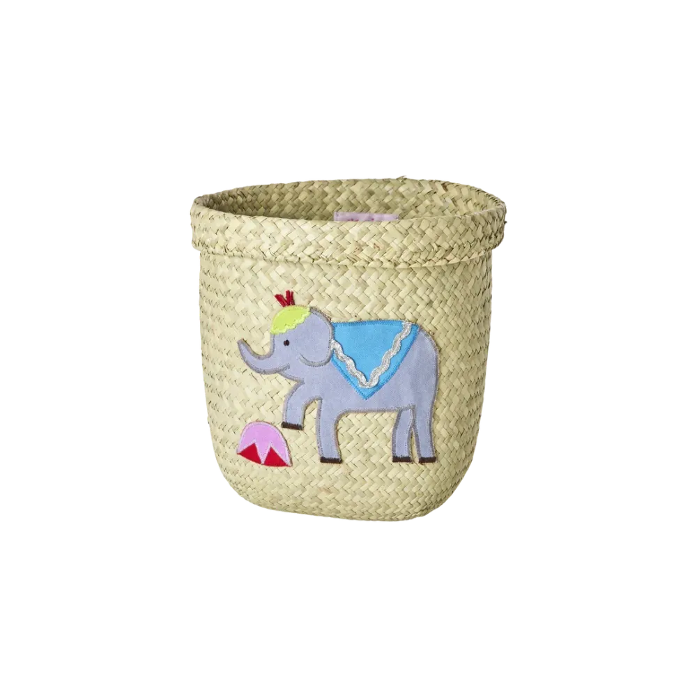 Groß Raffia Aufbewahrungskorb - Natürlich - Circus Theme