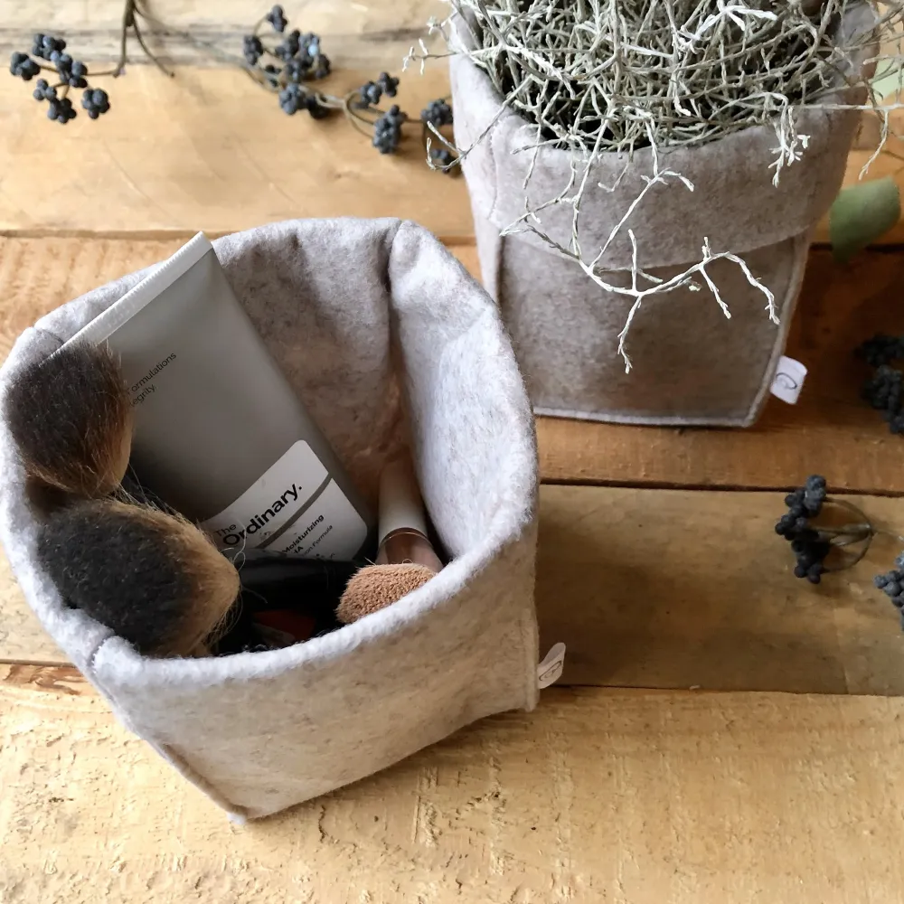 Korb | Utensilio aus Filz | Aufbewahrungskorb | Blumenkorb