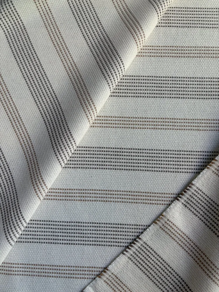 Leinen-Baumwolle Recycled Canvas – Stripes sand