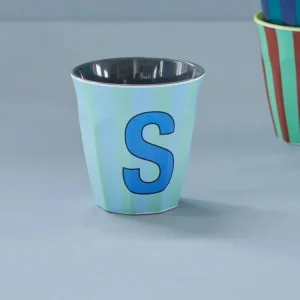 Mittelgroße Becher - Blau - S - Stripes