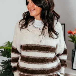 Pullover "Cozy Stripes Brown"