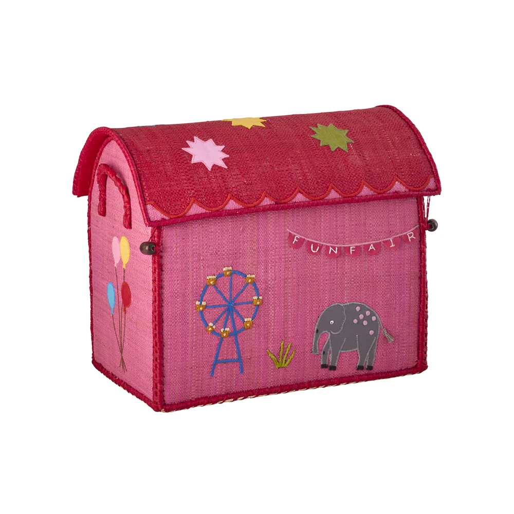 Rice Aufbewahrungskorb Klein 'Fun Fair' Pink