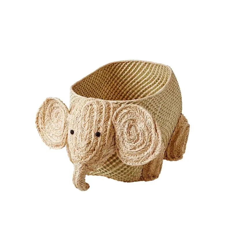 RICE Søgæs Aufbewahrungskorb - Dschungeltiere - Großer Elefant - Natur