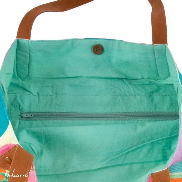 Shopper Tasche Summer Vibes – kompakte Baumwolltasche mit maritimem Design Multicolor