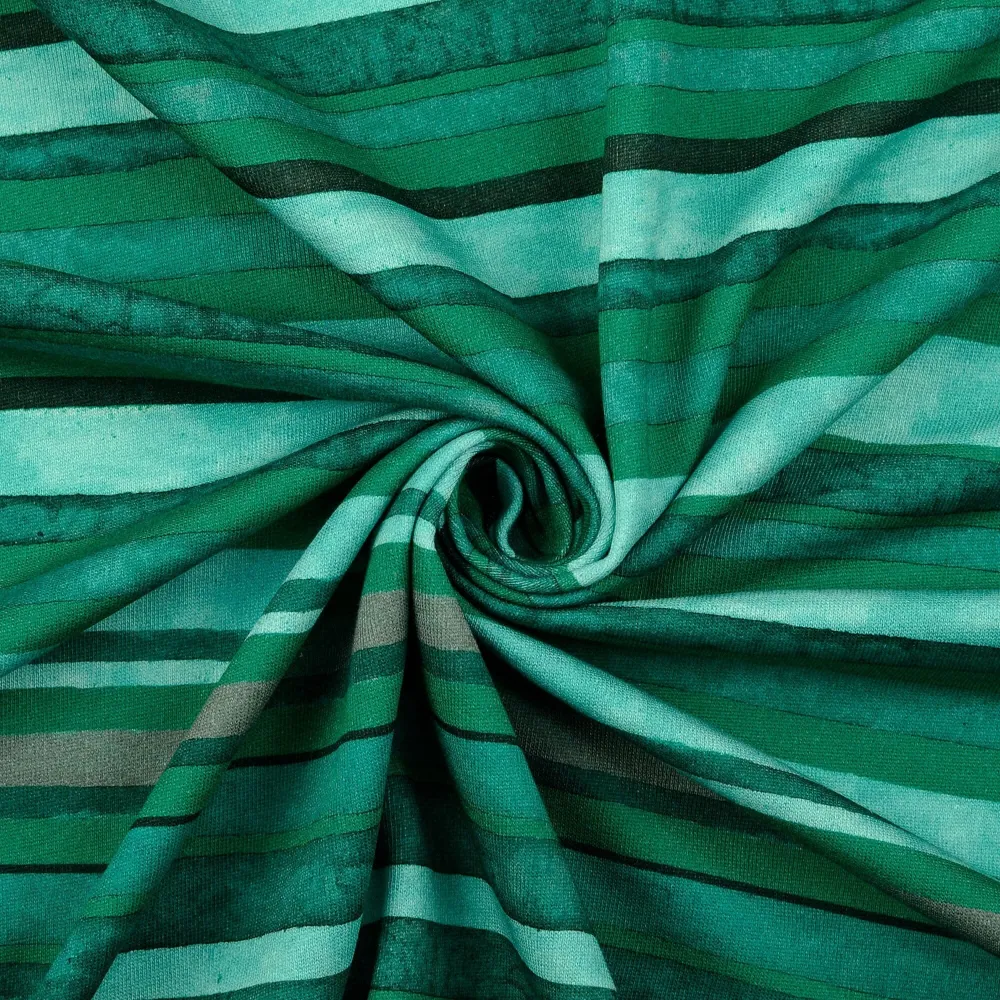 Sommersweat - angeraut - Protea Stripes - Green Sea