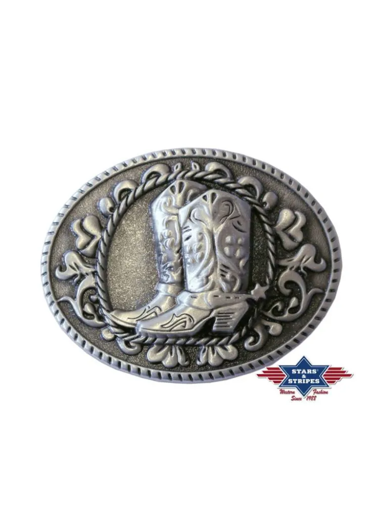 Stars & Stripes Buckle Cowboy Boots
