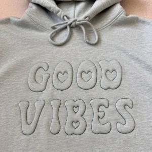 Stickdatei Good Vibes 3D Schrift Trapunto Set 2647
