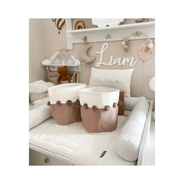 Toddlekind, Aufbewahrungskorb mini POM POM, 'Tan'