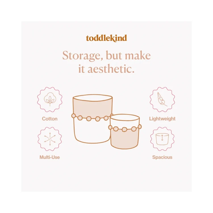 Toddlekind, Aufbewahrungskorb mini POM POM, 'Tan'