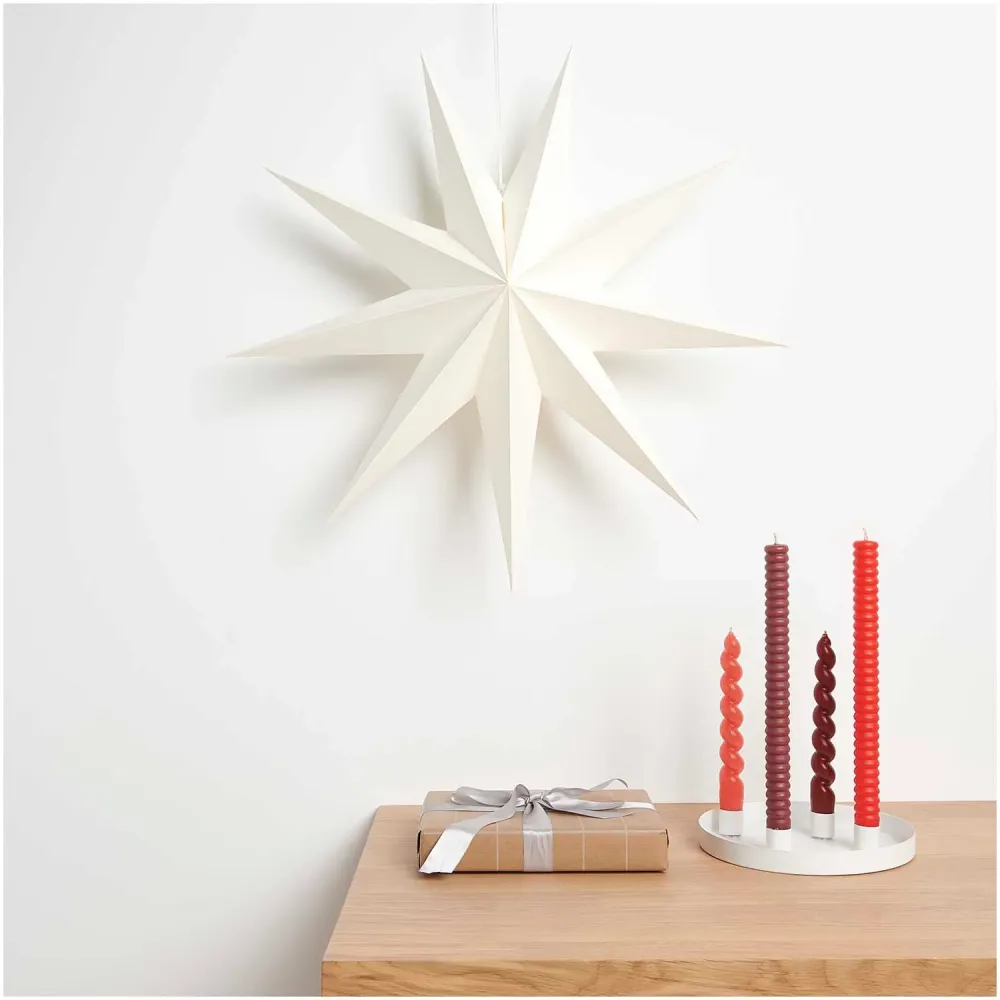 Weihnachtsschmuck Papierstern auffaltbar 60cm weiß