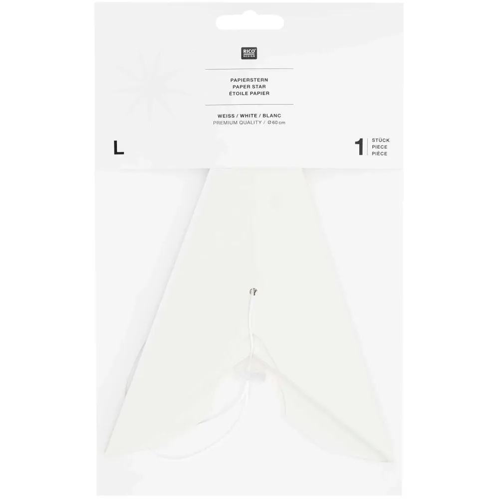 Weihnachtsschmuck Papierstern auffaltbar 60cm weiß