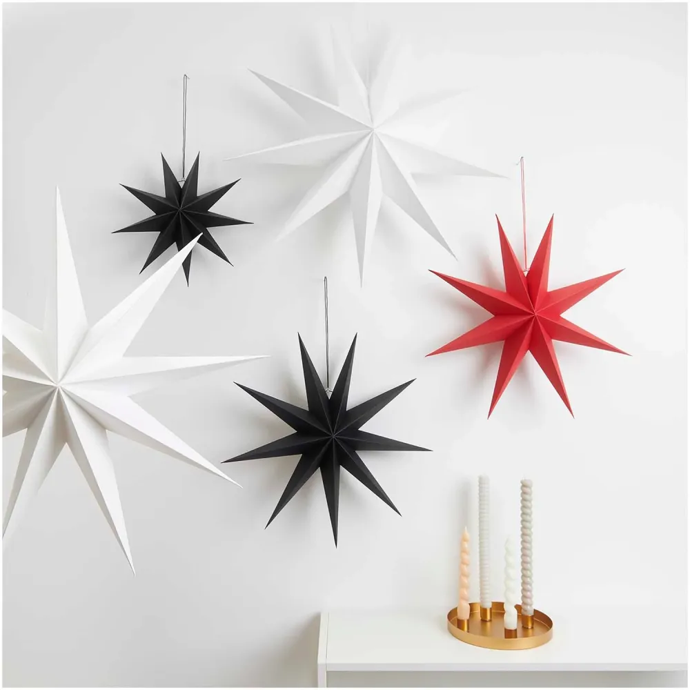Weihnachtsschmuck Papierstern auffaltbar 60cm weiß