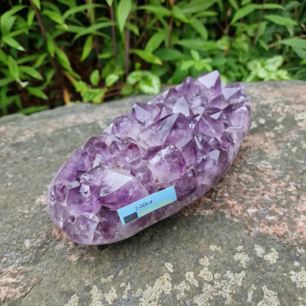 Amethyst Druse Teilstück Dekostein Drusenstück Amethystdruse Einzelstück poliert