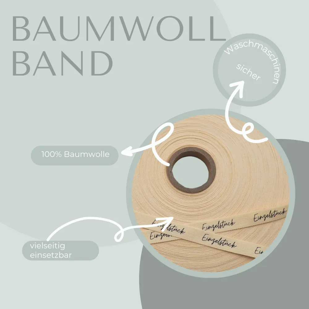 Einzelstück Baumwollband