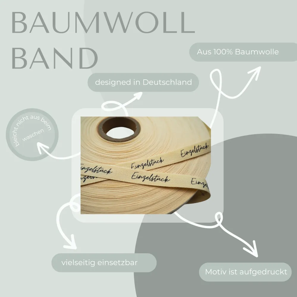 Einzelstück Baumwollband