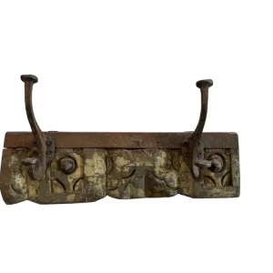 Garderobenleiste im Antiquelook mit 2 Hacken (Einzelstück)