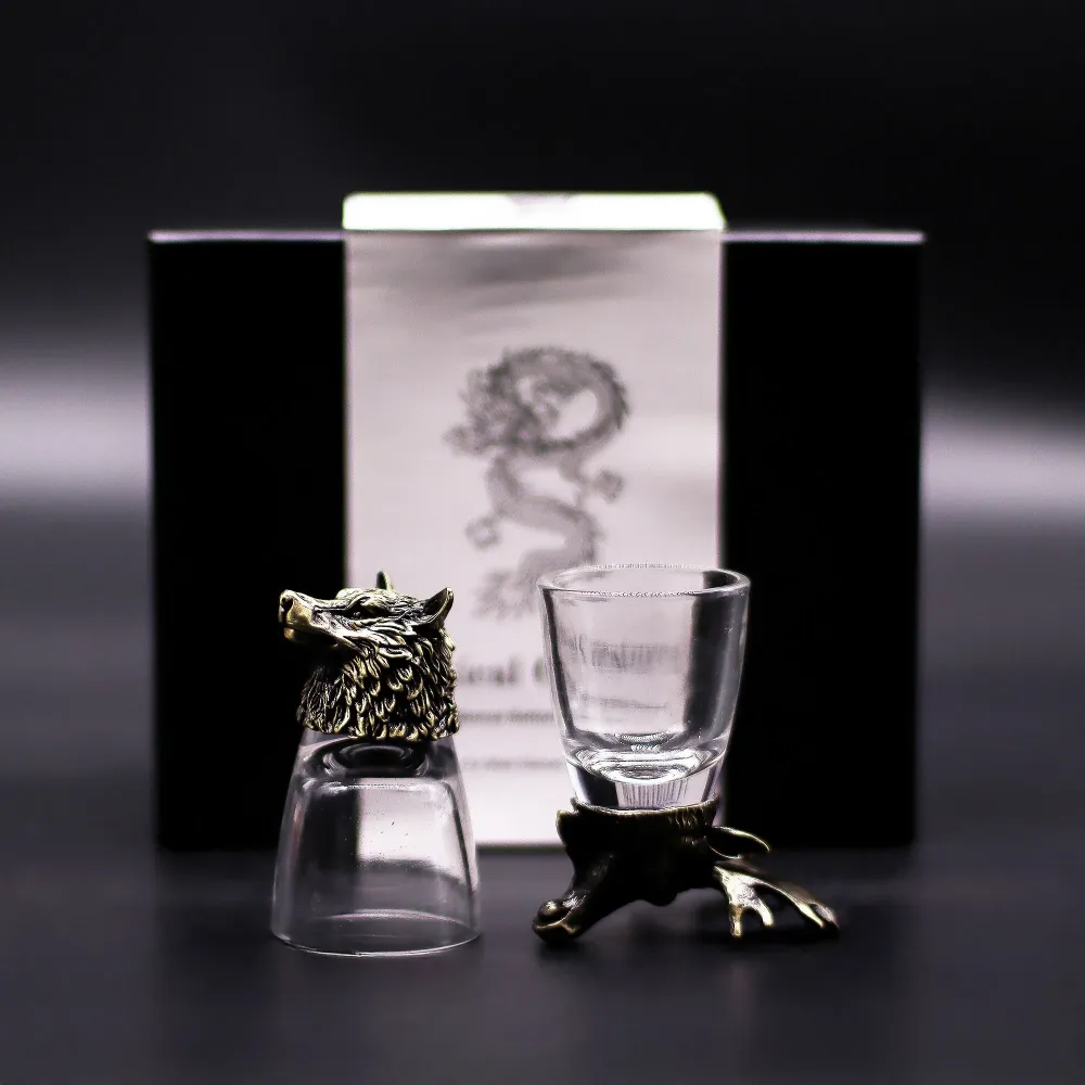  Geschenkset aus 6 Shot-Gläsern (50ml) - Wild Forest Creatures - Antiklook