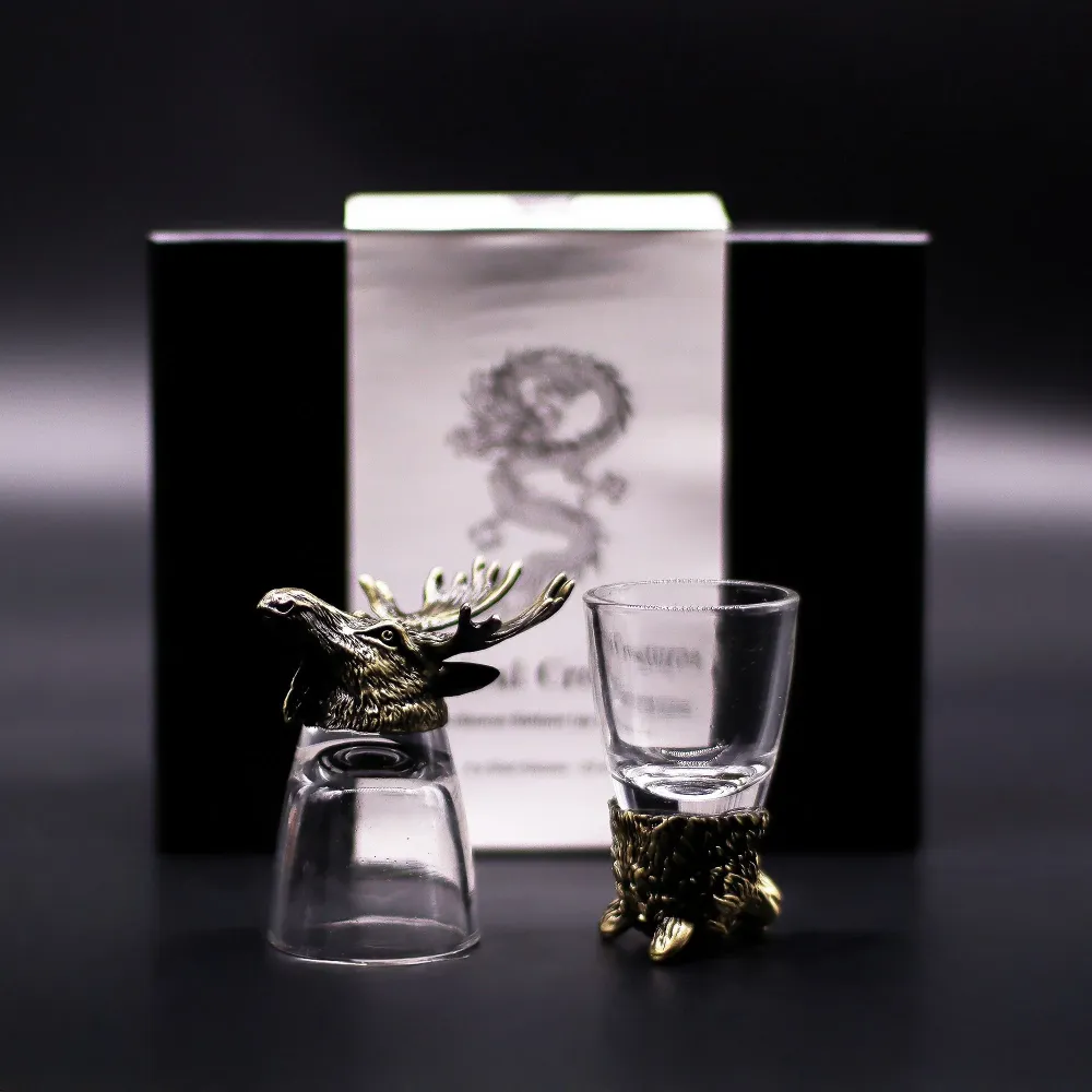  Geschenkset aus 6 Shot-Gläsern (50ml) - Wild Forest Creatures - Antiklook