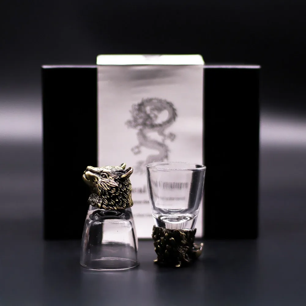  Geschenkset aus 6 Shot-Gläsern (50ml) - Wild Forest Creatures - Antiklook