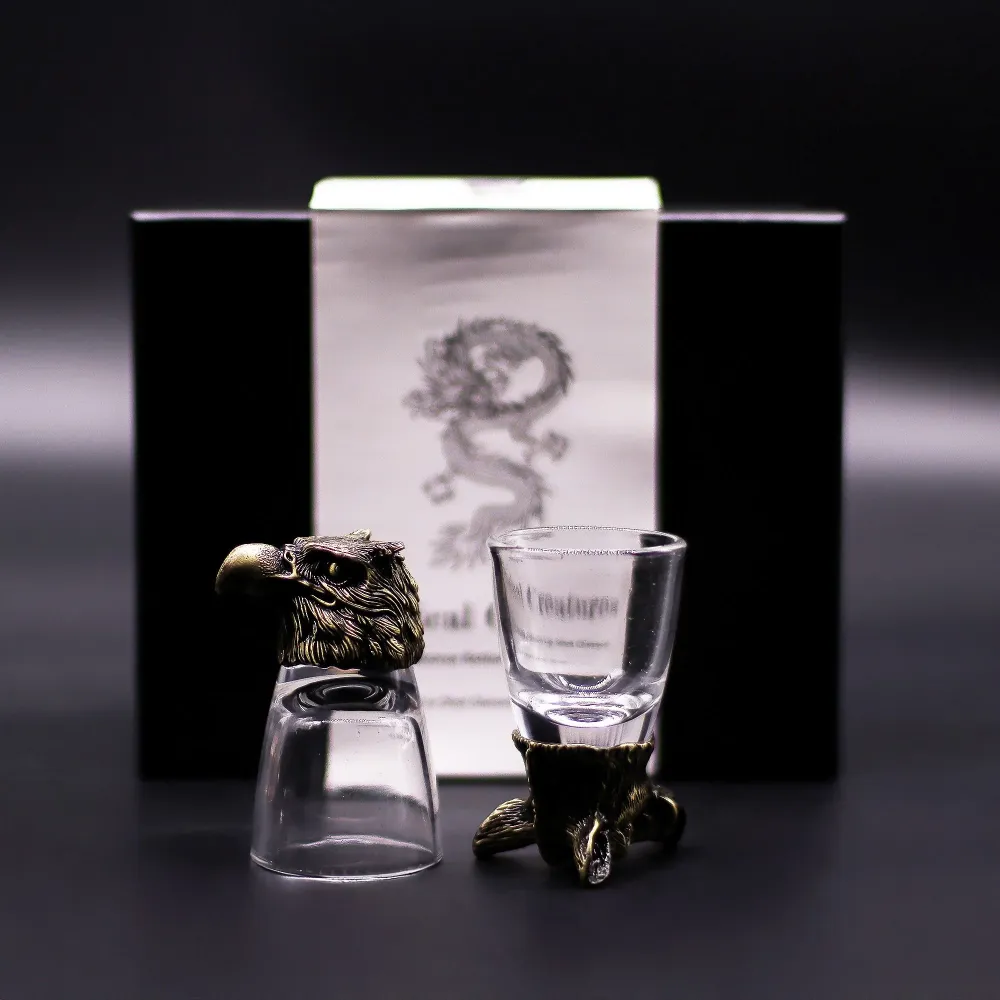  Geschenkset aus 6 Shot-Gläsern (50ml) - Wild Forest Creatures - Antiklook