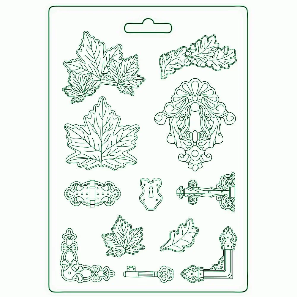 Gießform - Magic Forest - Leaves and Locks