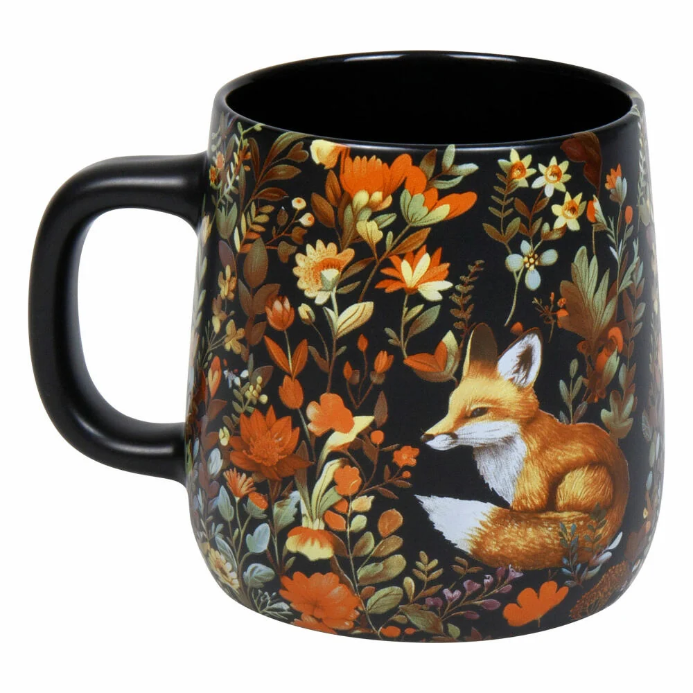 Könitz Becher Forest Wildlife - Fox, New Bone China, Schwarz, 395 ml, 11 7 239 2958